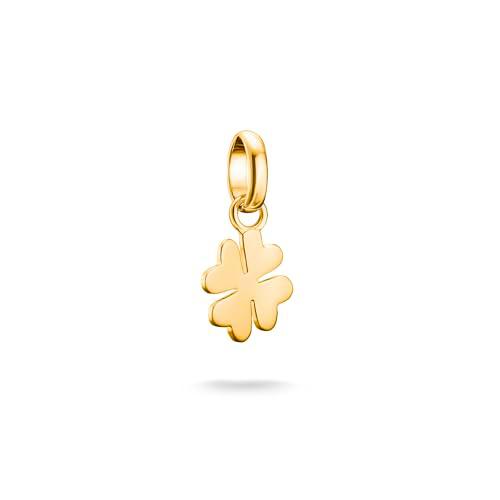 Thomas Sabo Charm Club Connect CC1202-413-39 - Colgante de trébol de la suerte chapado en oro de 18 quilates