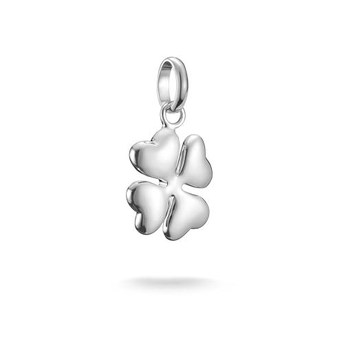 Thomas Sabo Charm Club Connect CC1236-001-21 - Colgante de trébol de la suerte en 3D de plata 925 reciclada
