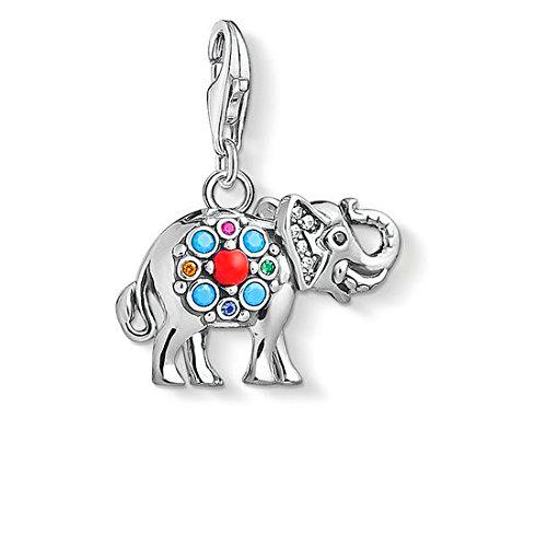 Thomas Sabo - Colgante Charm de Mujer "Elefante indio Charm Club"