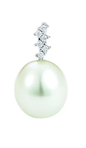 Adriana Freshwater Premiums - Collar de perlas de oro blanco de 14 quilates con perla (.05)