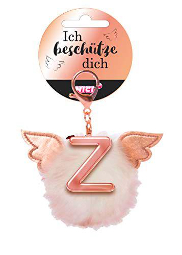 NICI- Colgante pompón de Ángel, Letra Z, Color Blanco (46993)