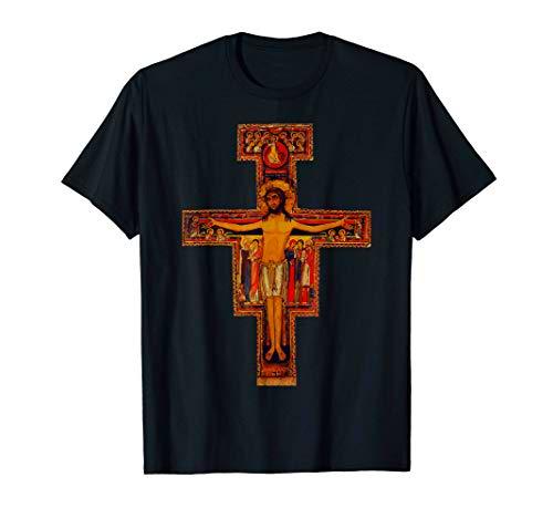 San Francisco de Asís Cruz de San Damián Obsequio católico Camiseta