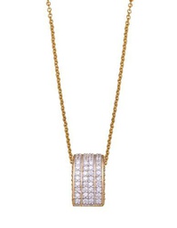 ORPHELIA Alvina ZH-4518-GOLD - Cadena y Colgante para Mujeres de Plata, Color Oro