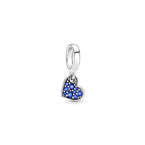 Pandora Stellar - Colgante con forma de corazón (8 mm), color azul