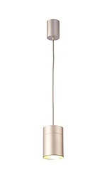 Mantra Iluminación. Modelo ARUBA. Lámpara de techo colgante de 12 cm de diámetro fabricado en hierro acabado en color plata