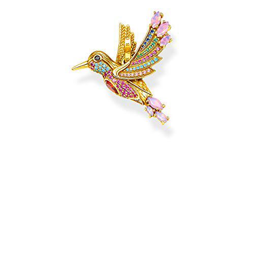 Thomas Sabo Colgante colorido de colibrí chapado en oro