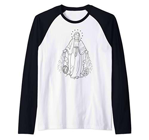 Virgen Medalla Milagrosa - Señora de la Medalla Milagrosa Camiseta Manga Raglan