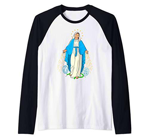 Virgen Medalla Milagrosa - Señora de la Medalla Milagrosa Camiseta Manga Raglan
