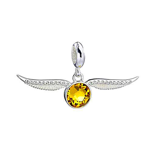 The Carat Shop Encanto de Deslizador de Snitch Dorado de Cristales de Hogwarts Quidditch