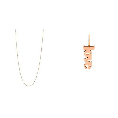 Fossil Collares de Acero Inoxidable Mujer, sin Gemas