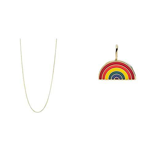 Fossil Collar Corto Mujer Oh So Charming de Acero Inoxidable Dorado